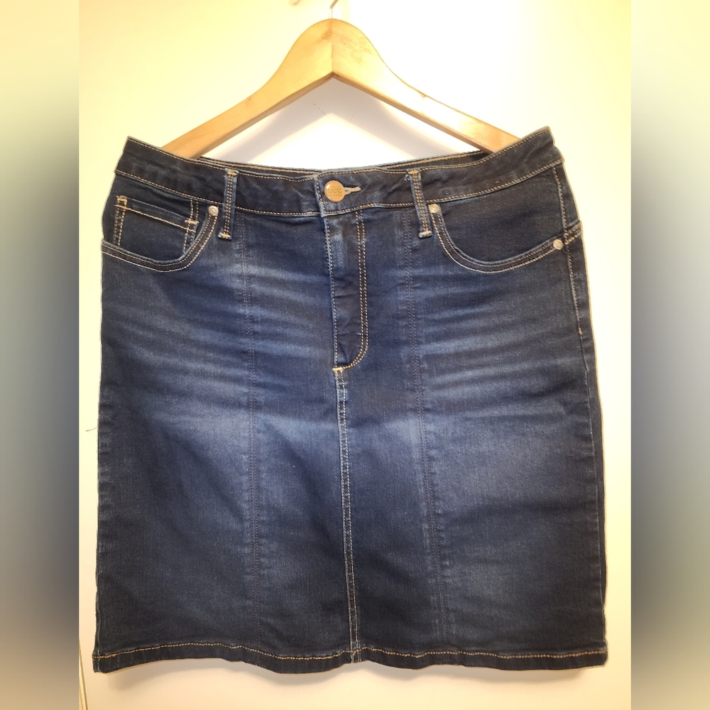 DARK DENIM SKIRT SLIM FIT